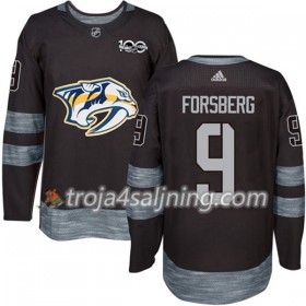 Nashville Predators tröja Filip Forsberg 9 1917-2017 100th Anniversary Adidas Svart Authentic - NHL Tröjor Herr